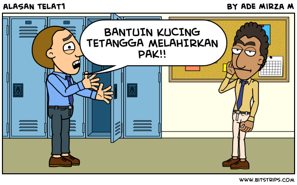 meme telat (sumber gambar : bitrips.com)