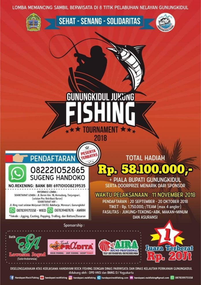 Gunungkidul Jukung Fishing Tournament